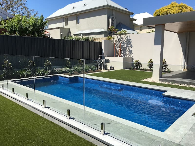 Landscaped front garden with statement driveway — Perth